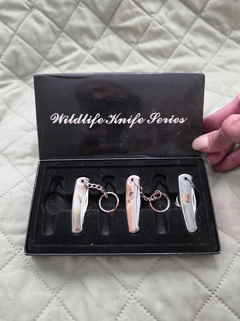 NWOT- Men’s Keychain Knife Set - Silver